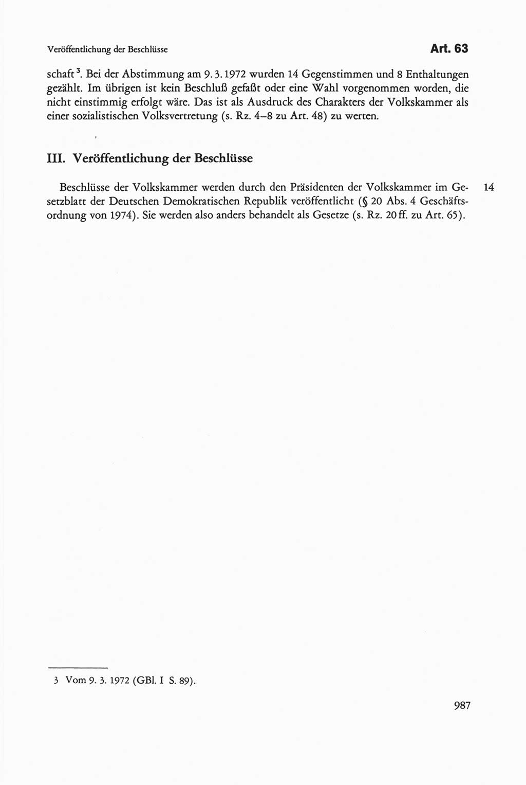 Die sozialistische Verfassung der Deutschen Demokratischen Republik (DDR), Kommentar mit einem Nachtrag 1997, Seite 987 (Soz. Verf. DDR Komm. Nachtr. 1997, S. 987)