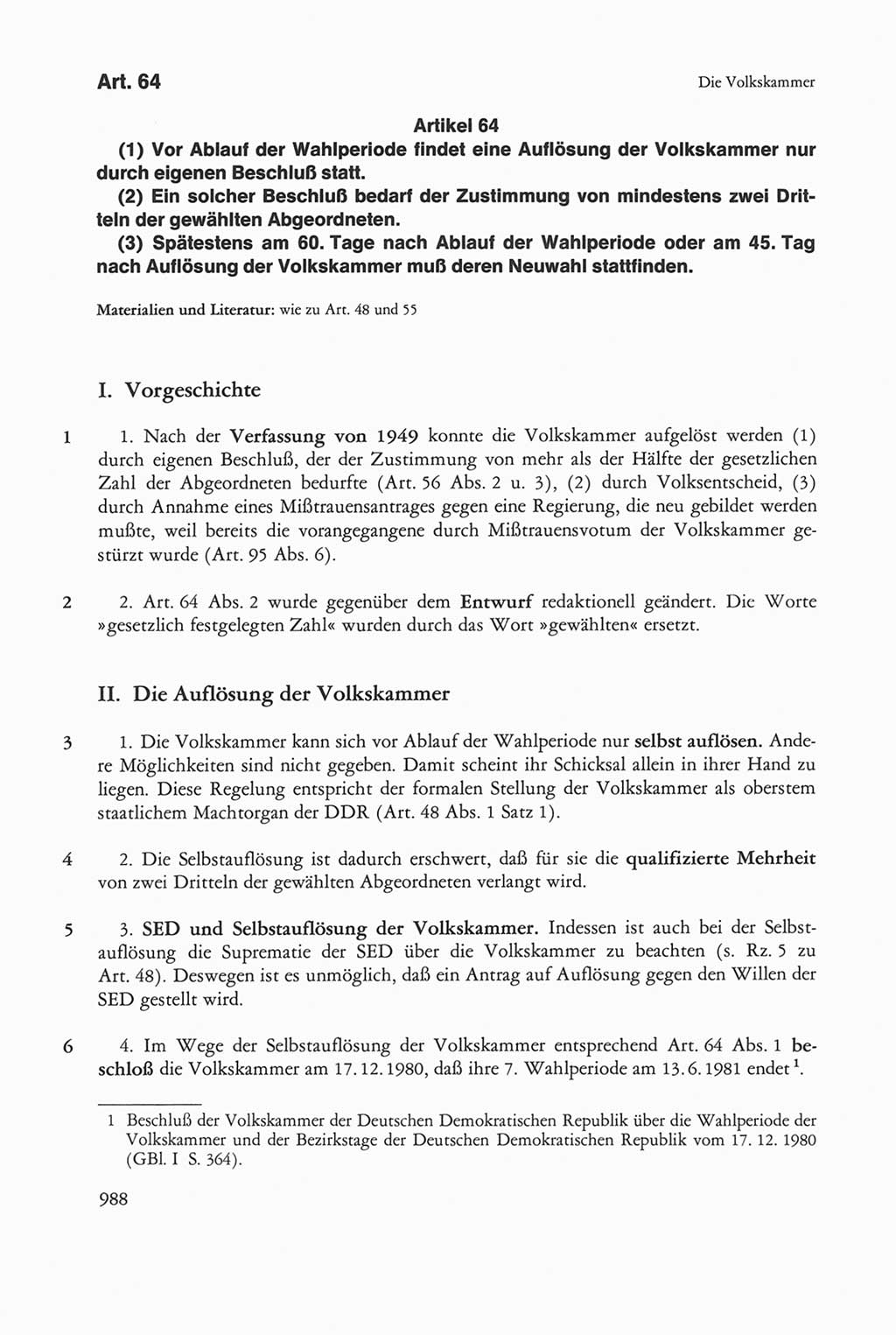 Die sozialistische Verfassung der Deutschen Demokratischen Republik (DDR), Kommentar mit einem Nachtrag 1997, Seite 988 (Soz. Verf. DDR Komm. Nachtr. 1997, S. 988)