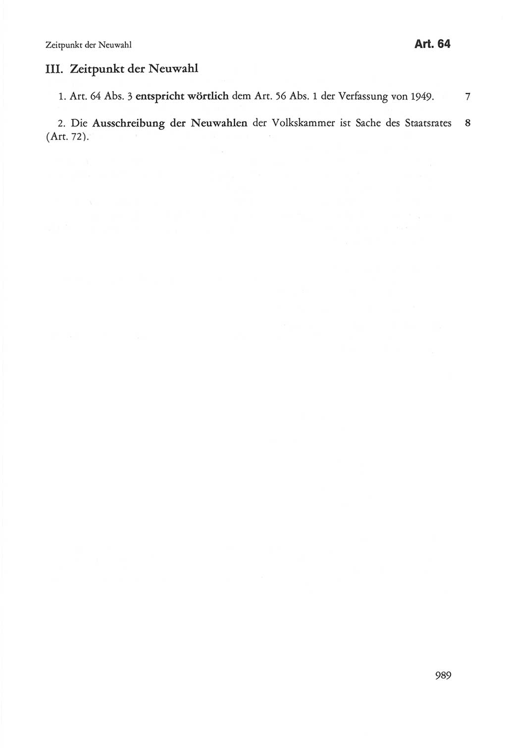 Die sozialistische Verfassung der Deutschen Demokratischen Republik (DDR), Kommentar mit einem Nachtrag 1997, Seite 989 (Soz. Verf. DDR Komm. Nachtr. 1997, S. 989)