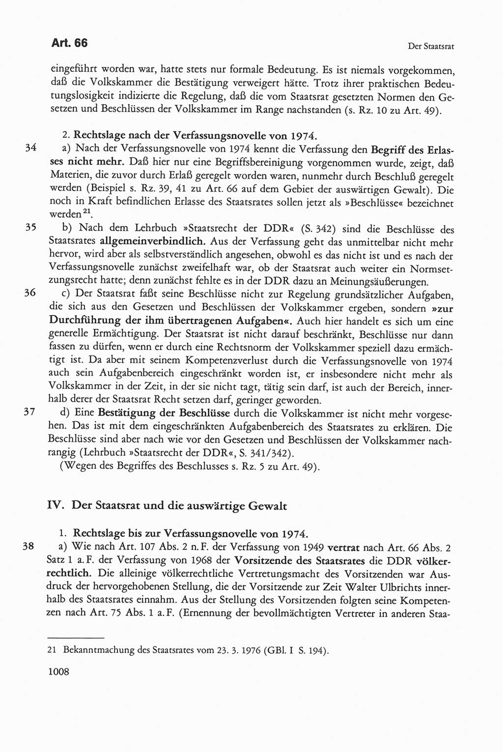 Die sozialistische Verfassung der Deutschen Demokratischen Republik (DDR), Kommentar mit einem Nachtrag 1997, Seite 1008 (Soz. Verf. DDR Komm. Nachtr. 1997, S. 1008)