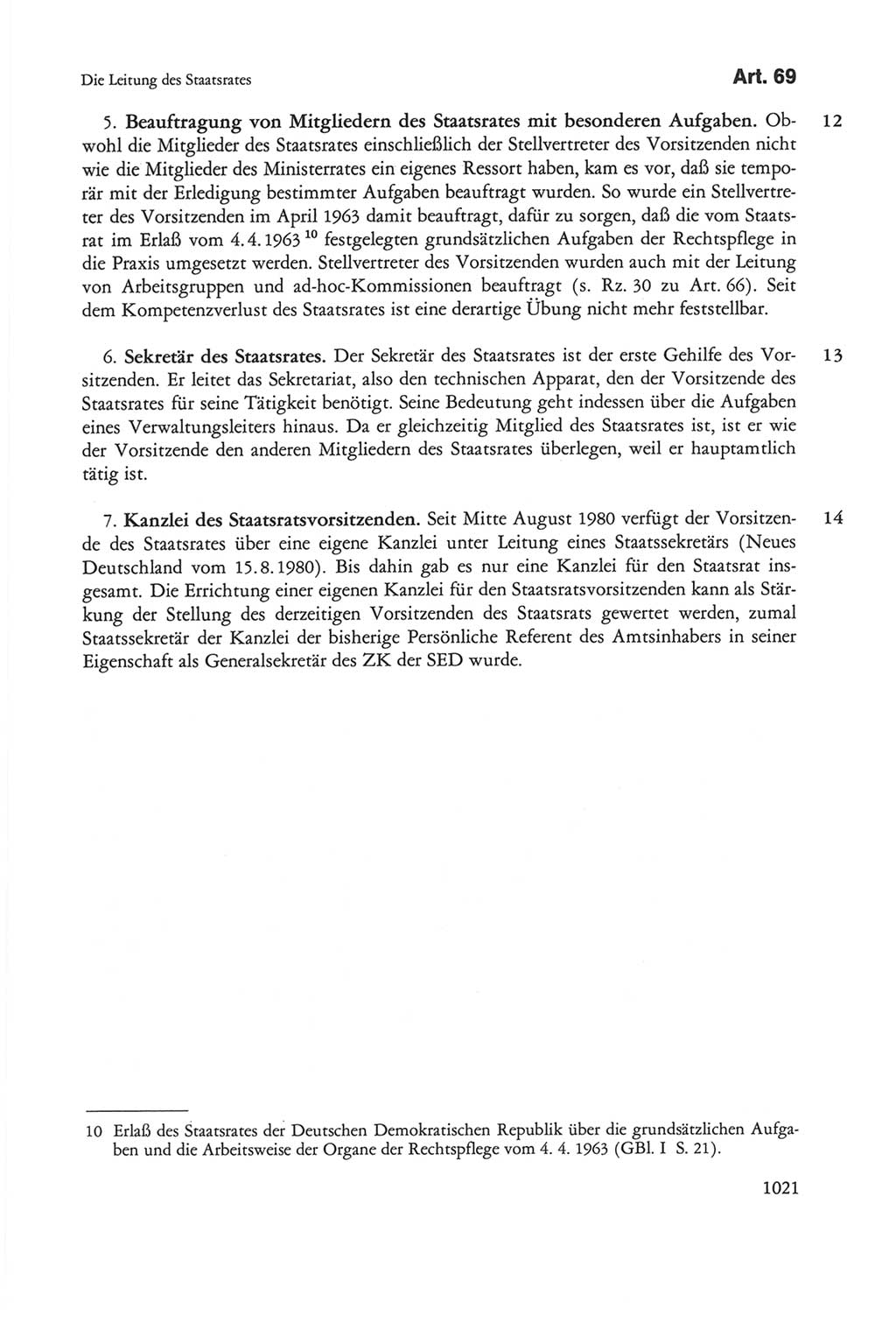 Die sozialistische Verfassung der Deutschen Demokratischen Republik (DDR), Kommentar mit einem Nachtrag 1997, Seite 1021 (Soz. Verf. DDR Komm. Nachtr. 1997, S. 1021)