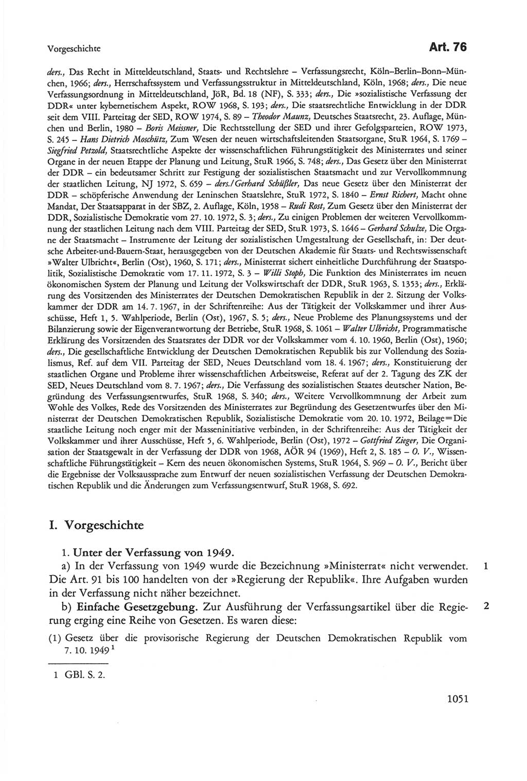 Die sozialistische Verfassung der Deutschen Demokratischen Republik (DDR), Kommentar mit einem Nachtrag 1997, Seite 1051 (Soz. Verf. DDR Komm. Nachtr. 1997, S. 1051)
