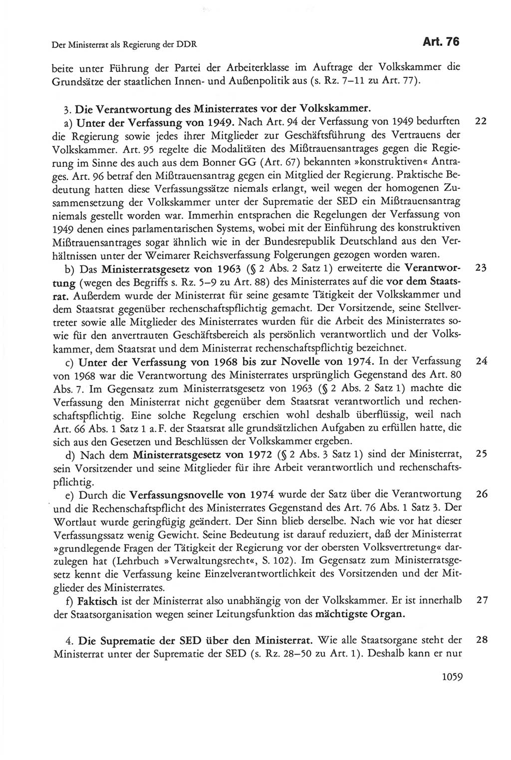 Die sozialistische Verfassung der Deutschen Demokratischen Republik (DDR), Kommentar mit einem Nachtrag 1997, Seite 1059 (Soz. Verf. DDR Komm. Nachtr. 1997, S. 1059)