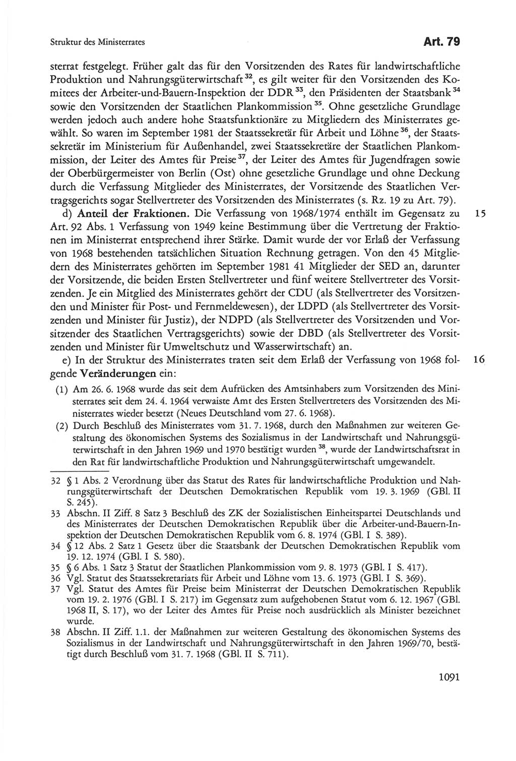 Die sozialistische Verfassung der Deutschen Demokratischen Republik (DDR), Kommentar mit einem Nachtrag 1997, Seite 1091 (Soz. Verf. DDR Komm. Nachtr. 1997, S. 1091)