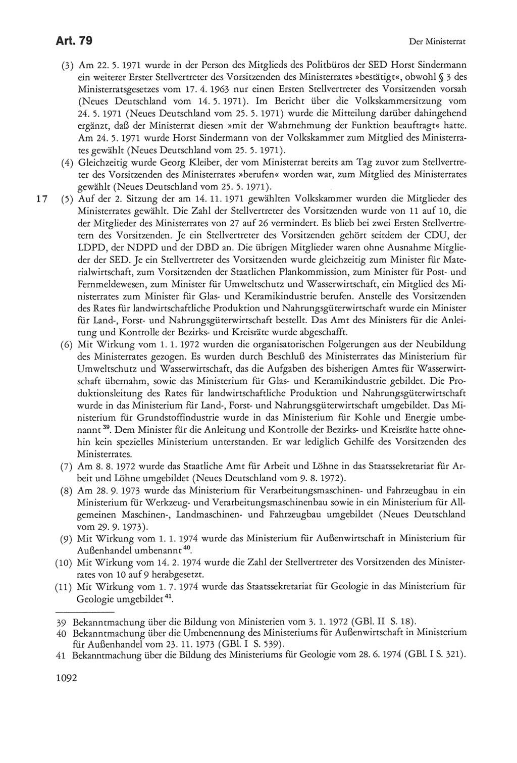 Die sozialistische Verfassung der Deutschen Demokratischen Republik (DDR), Kommentar mit einem Nachtrag 1997, Seite 1092 (Soz. Verf. DDR Komm. Nachtr. 1997, S. 1092)