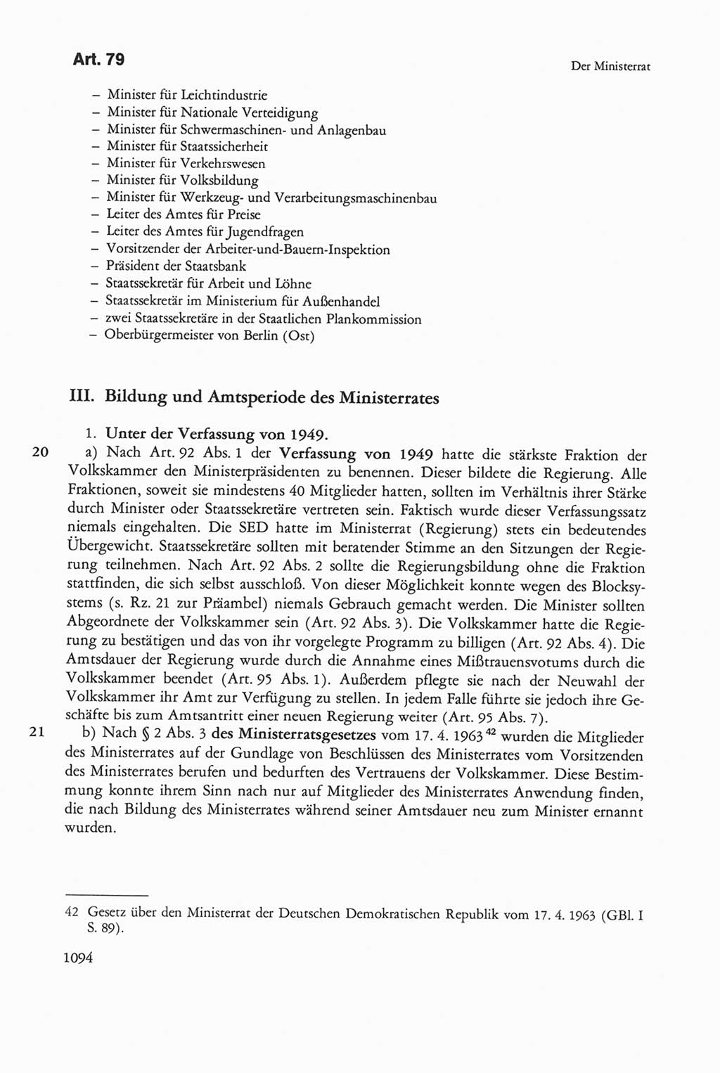 Die sozialistische Verfassung der Deutschen Demokratischen Republik (DDR), Kommentar mit einem Nachtrag 1997, Seite 1094 (Soz. Verf. DDR Komm. Nachtr. 1997, S. 1094)