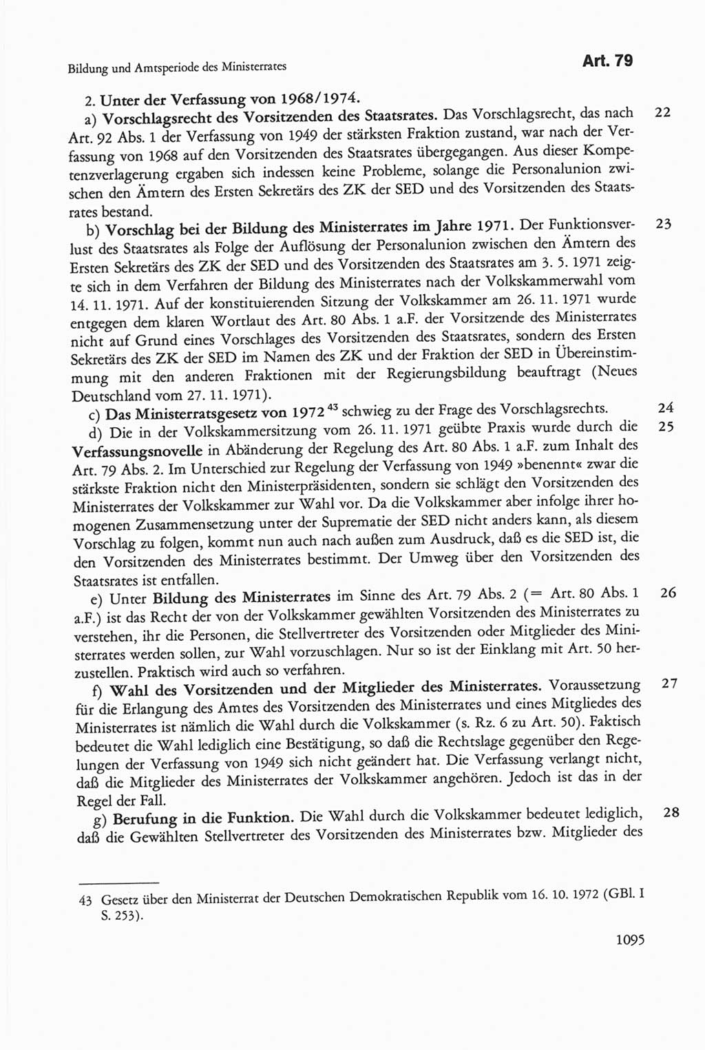 Die sozialistische Verfassung der Deutschen Demokratischen Republik (DDR), Kommentar mit einem Nachtrag 1997, Seite 1095 (Soz. Verf. DDR Komm. Nachtr. 1997, S. 1095)