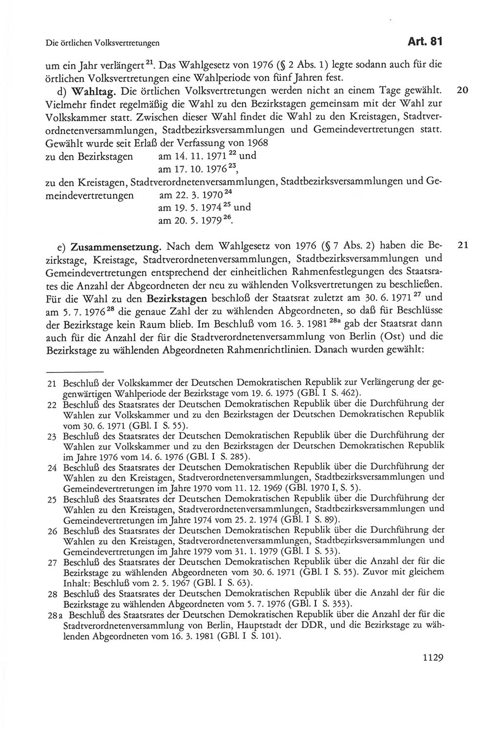 Die sozialistische Verfassung der Deutschen Demokratischen Republik (DDR), Kommentar mit einem Nachtrag 1997, Seite 1129 (Soz. Verf. DDR Komm. Nachtr. 1997, S. 1129)