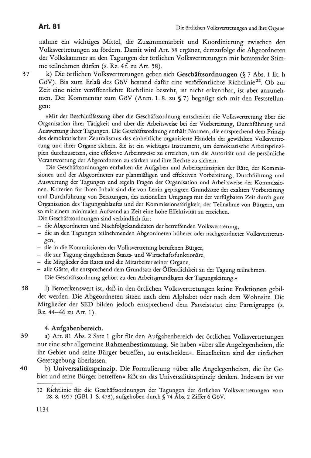 Die sozialistische Verfassung der Deutschen Demokratischen Republik (DDR), Kommentar mit einem Nachtrag 1997, Seite 1134 (Soz. Verf. DDR Komm. Nachtr. 1997, S. 1134)