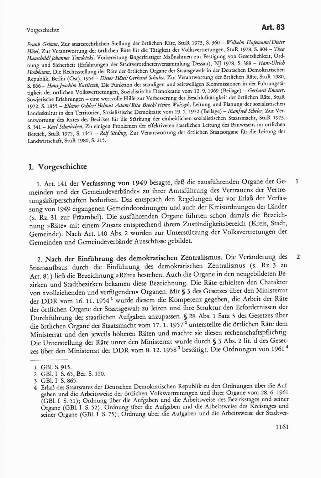 Die sozialistische Verfassung der Deutschen Demokratischen Republik (DDR), Kommentar mit einem Nachtrag 1997, Seite 1161 (Soz. Verf. DDR Komm. Nachtr. 1997, S. 1161)