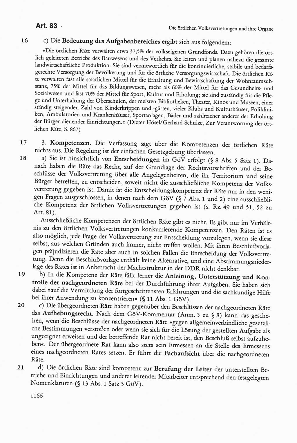 Die sozialistische Verfassung der Deutschen Demokratischen Republik (DDR), Kommentar mit einem Nachtrag 1997, Seite 1166 (Soz. Verf. DDR Komm. Nachtr. 1997, S. 1166)