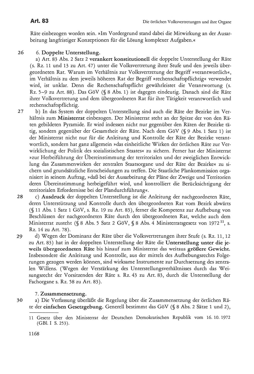 Die sozialistische Verfassung der Deutschen Demokratischen Republik (DDR), Kommentar mit einem Nachtrag 1997, Seite 1168 (Soz. Verf. DDR Komm. Nachtr. 1997, S. 1168)