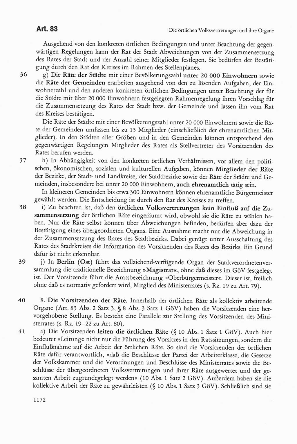 Die sozialistische Verfassung der Deutschen Demokratischen Republik (DDR), Kommentar mit einem Nachtrag 1997, Seite 1172 (Soz. Verf. DDR Komm. Nachtr. 1997, S. 1172)