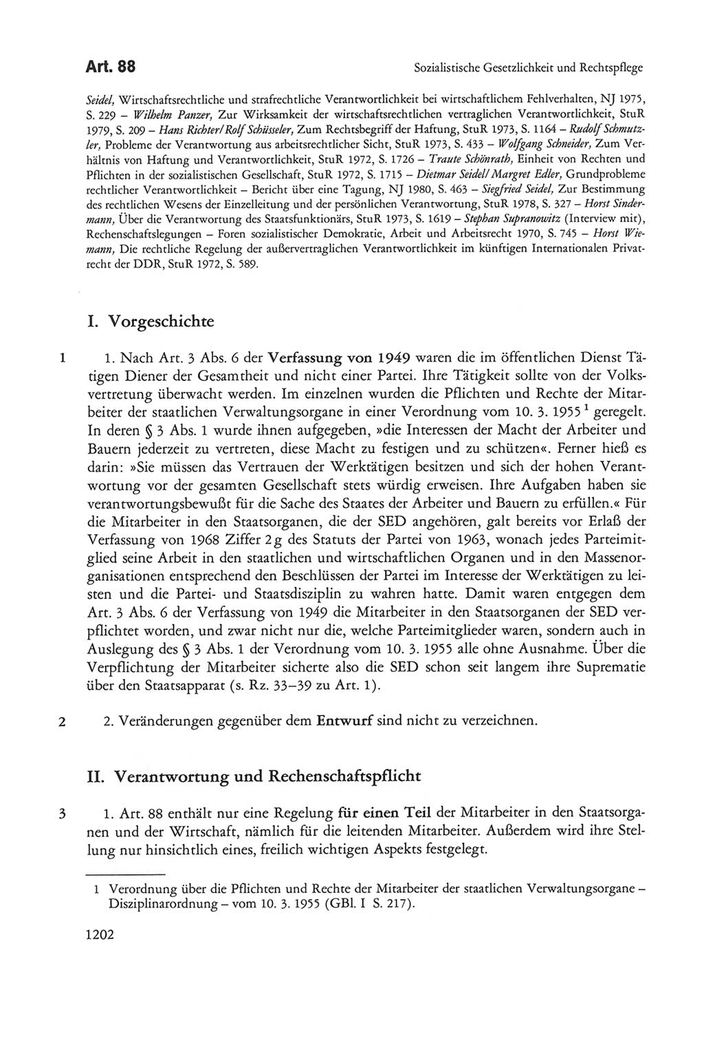 Die sozialistische Verfassung der Deutschen Demokratischen Republik (DDR), Kommentar mit einem Nachtrag 1997, Seite 1202 (Soz. Verf. DDR Komm. Nachtr. 1997, S. 1202)