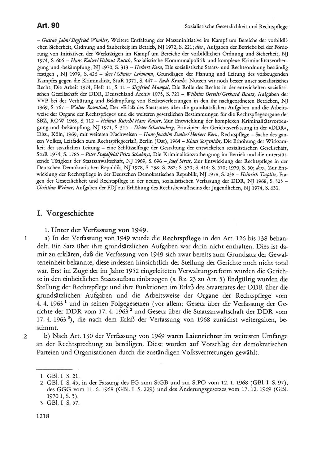 Die sozialistische Verfassung der Deutschen Demokratischen Republik (DDR), Kommentar mit einem Nachtrag 1997, Seite 1218 (Soz. Verf. DDR Komm. Nachtr. 1997, S. 1218)