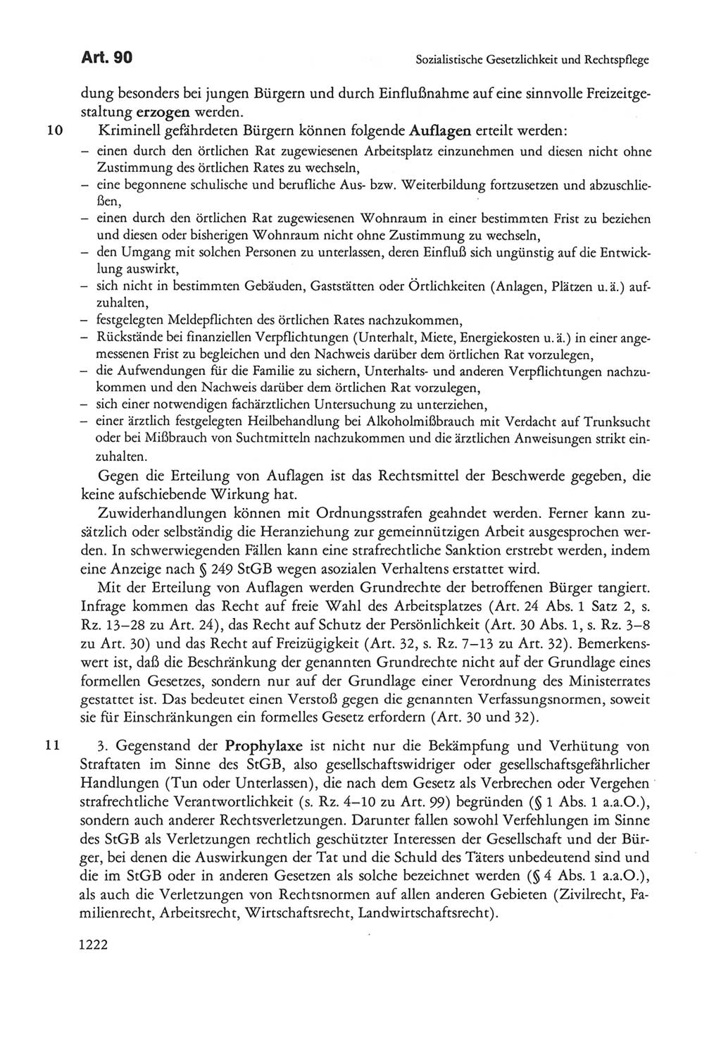 Die sozialistische Verfassung der Deutschen Demokratischen Republik (DDR), Kommentar mit einem Nachtrag 1997, Seite 1222 (Soz. Verf. DDR Komm. Nachtr. 1997, S. 1222)