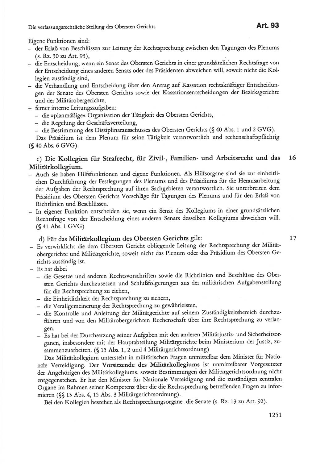 Die sozialistische Verfassung der Deutschen Demokratischen Republik (DDR), Kommentar mit einem Nachtrag 1997, Seite 1251 (Soz. Verf. DDR Komm. Nachtr. 1997, S. 1251)