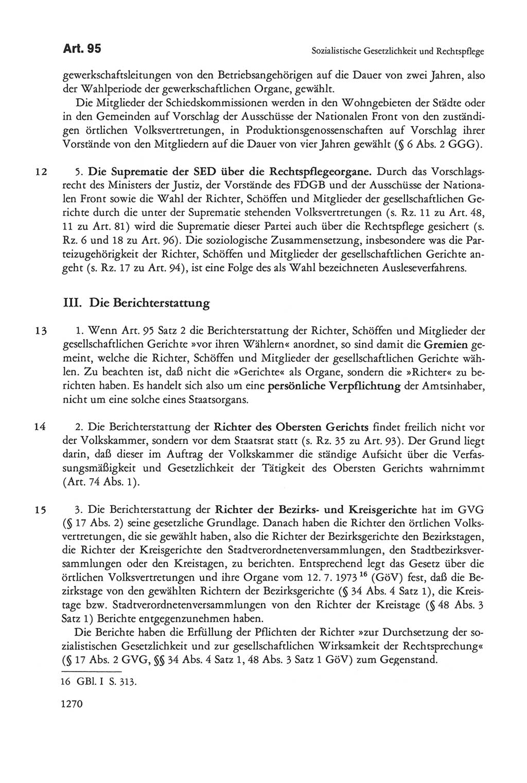 Die sozialistische Verfassung der Deutschen Demokratischen Republik (DDR), Kommentar mit einem Nachtrag 1997, Seite 1270 (Soz. Verf. DDR Komm. Nachtr. 1997, S. 1270)