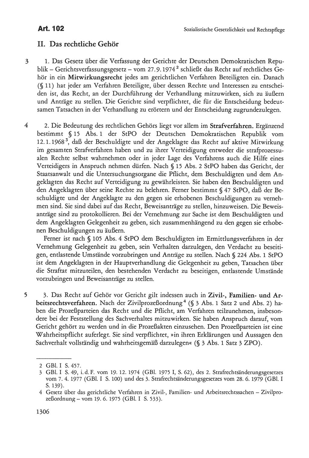 Die sozialistische Verfassung der Deutschen Demokratischen Republik (DDR), Kommentar mit einem Nachtrag 1997, Seite 1306 (Soz. Verf. DDR Komm. Nachtr. 1997, S. 1306)