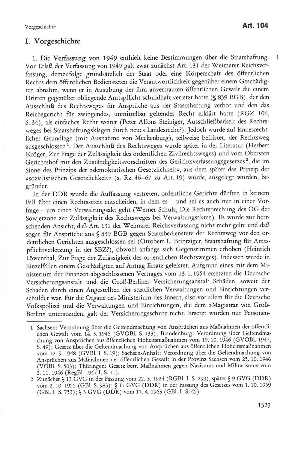 Die sozialistische Verfassung der Deutschen Demokratischen Republik (DDR), Kommentar mit einem Nachtrag 1997, Seite 1323 (Soz. Verf. DDR Komm. Nachtr. 1997, S. 1323)