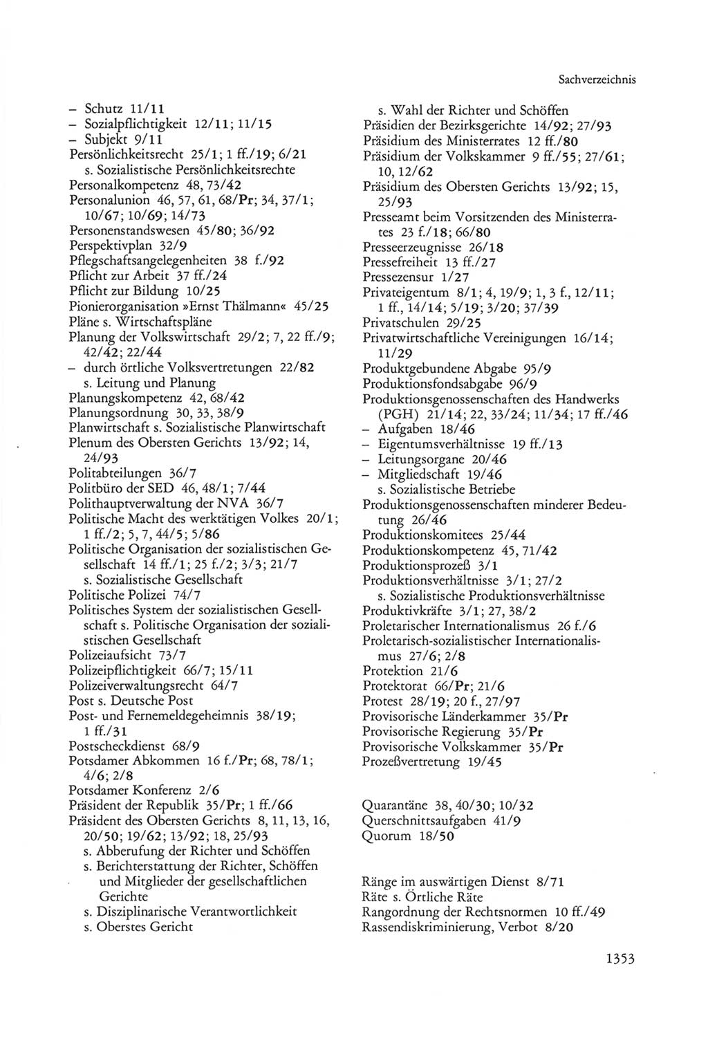 Die sozialistische Verfassung der Deutschen Demokratischen Republik (DDR), Kommentar mit einem Nachtrag 1997, Seite 1353 (Soz. Verf. DDR Komm. Nachtr. 1997, S. 1353)