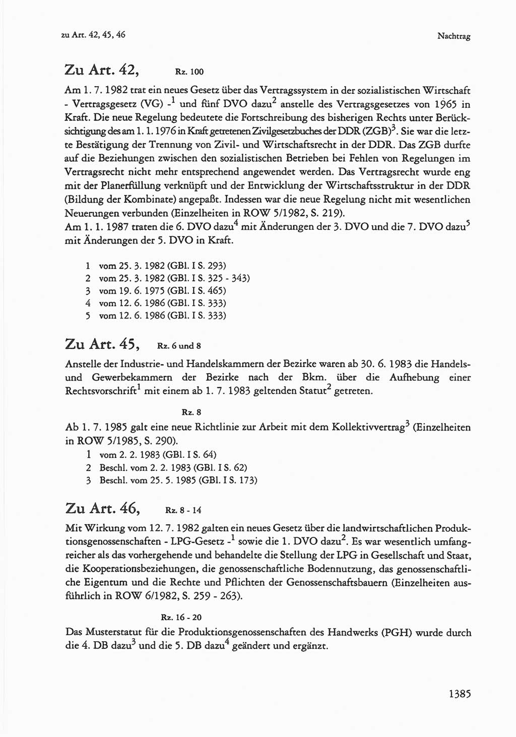 Die sozialistische Verfassung der Deutschen Demokratischen Republik (DDR), Kommentar mit einem Nachtrag 1997, Seite 1385 (Soz. Verf. DDR Komm. Nachtr. 1997, S. 1385)