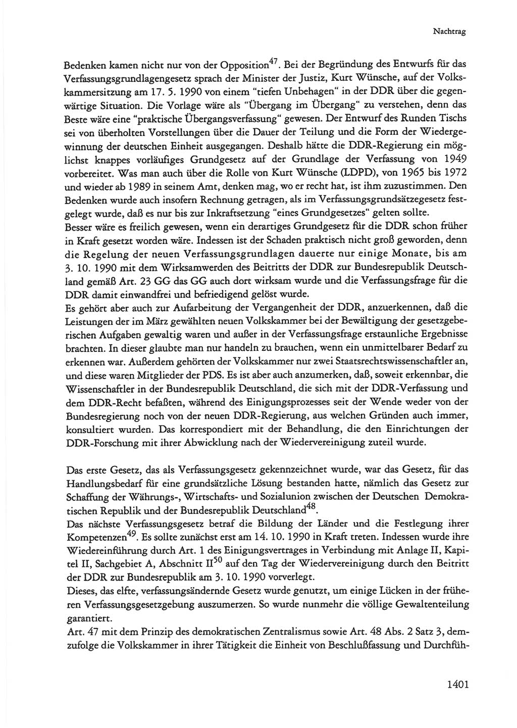 Die sozialistische Verfassung der Deutschen Demokratischen Republik (DDR), Kommentar mit einem Nachtrag 1997, Seite 1401 (Soz. Verf. DDR Komm. Nachtr. 1997, S. 1401)