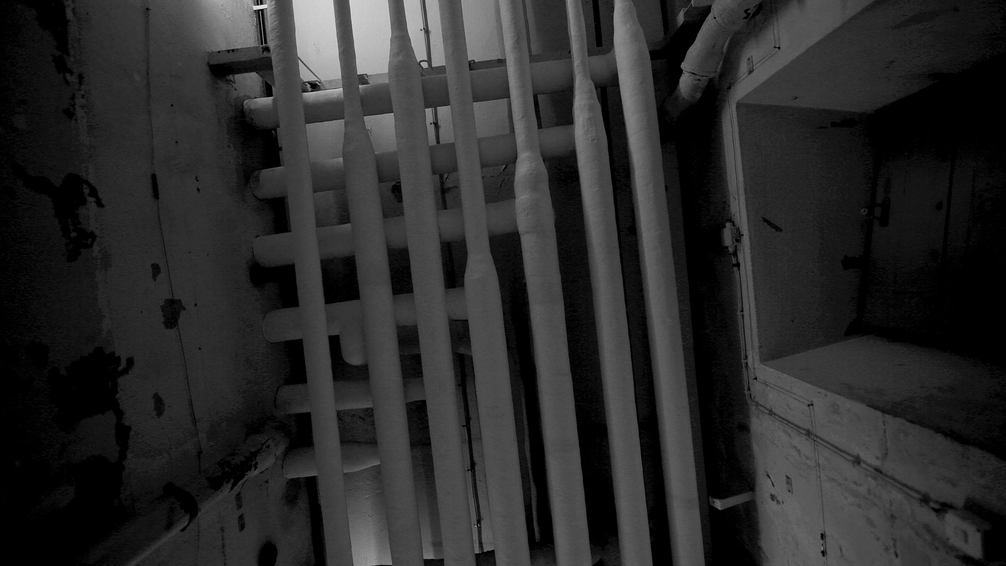 Aufnahmen vom 25.12.2013 des Raum 0 im Kellergeschoss des Nordflügels der zentralen Untersuchungshaftanstalt des Ministerium für Staatssicherheit der Deutschen Demokratischen Republik in Berlin-Hohenschönhausen, Foto 173